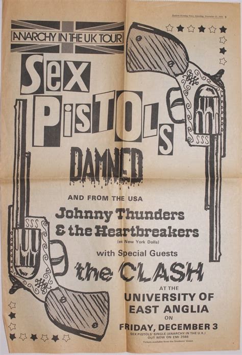 Punk In The East Sex Pistols Advert For Uea Gig 1976