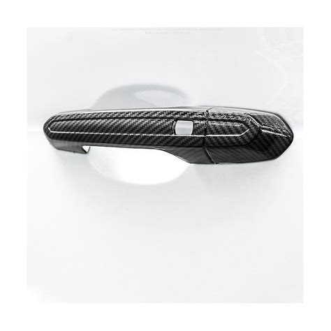 Car Glossy Black Exterior Side Door Handle Frame Cover Trim With Smart
