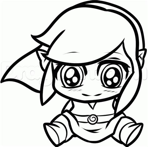 How To Draw Chibi Link From Legend Of Zelda Step 11