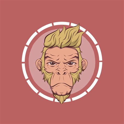 Monkey Head Logo Or Symbol 9287640 Vector Art At Vecteezy