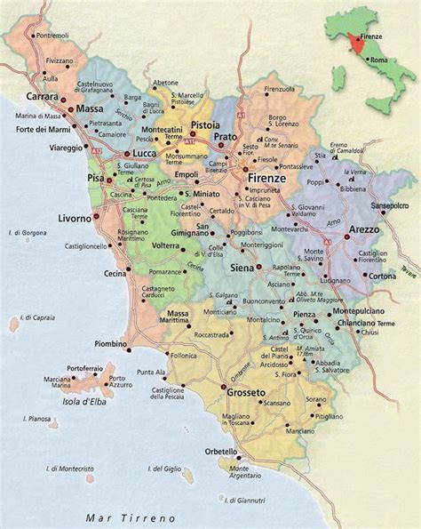 Mapa Da Toscana Mapa