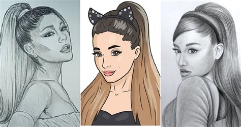 20 Ariana Grande Drawing Ideas How To Draw Ariana Grande