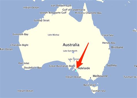 Australia Map Adelaide