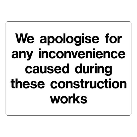 We regret any inconvenience this caused our readers. Display Signs - Buy We apologise for any inconvenience ...