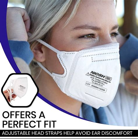 N95 Folding Mask Fda Certified And Niosh Approved White V Good Pharma