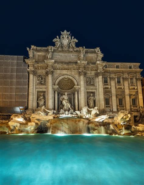 The Trevi Fountain At Night Rome Italy Stock Image Image Of