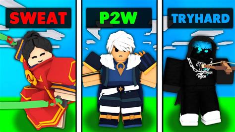 The Different Types Of Bedwars Players Roblox Youtube