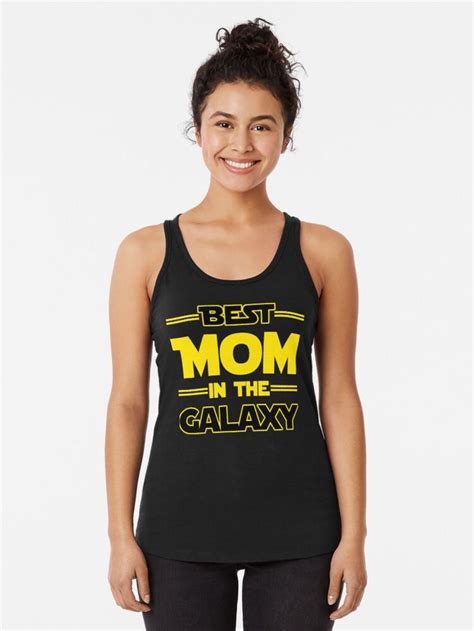 best mom in the galaxy racerback tank top by shwadesigns tank tops racerback tank top