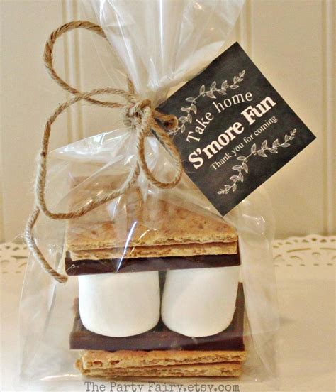Smores Party Favor Kits 12 Smores Favor Kits With Chalkboard Tag