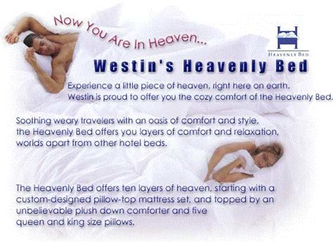 That's what you will get with the iconic heavenly® bed. Westin's Heavenly Bed Celebrates One-Year Anniversary with ...
