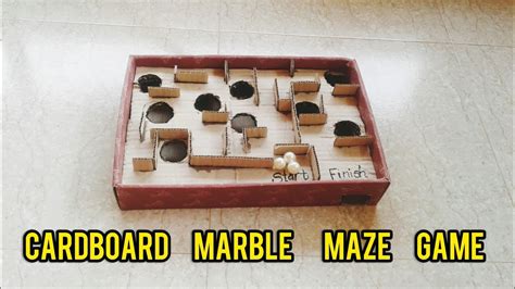 How To Make Cardboard Marble Maze Game At Home Crazy Craft Youtube