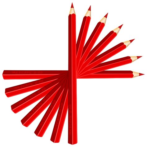 Red Pencils Free Svg