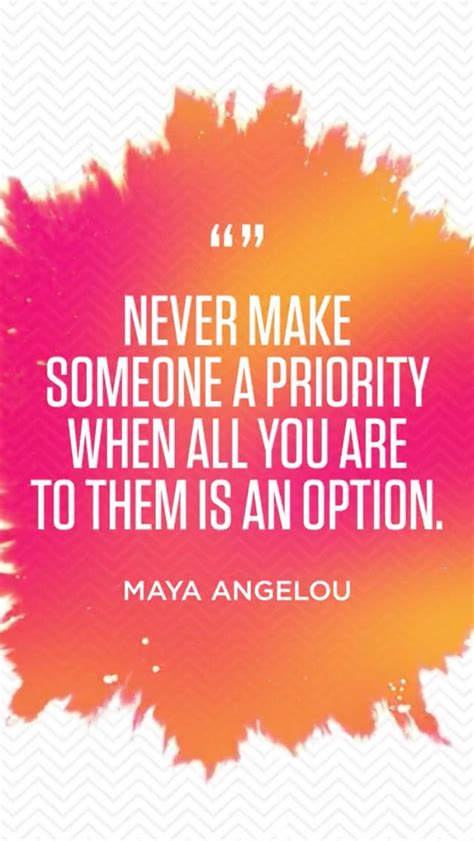 Never Make Someone A Priority When All You Are Is An Option 💬💬💬