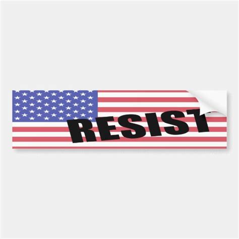 Resist Trump Usa Flag Bumper Sticker