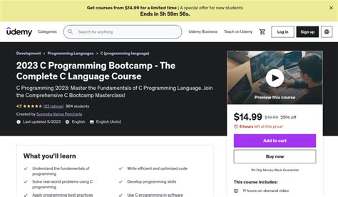 2023 C Programming Bootcamp The Complete C Language Course From Udemy