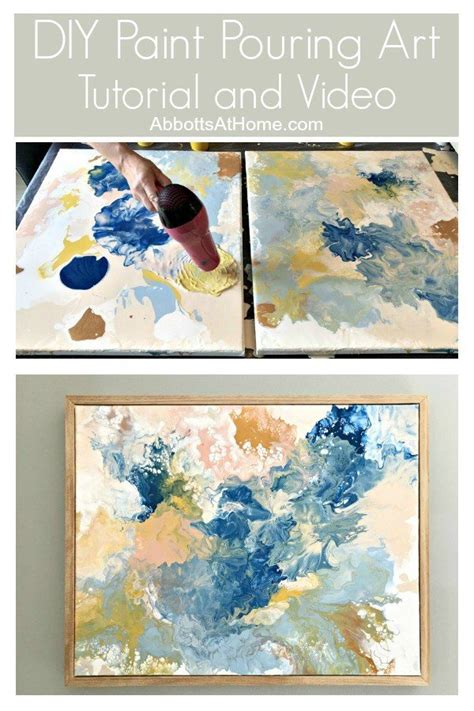 Diy Acrylic Paint Pouring Wall Art Abbotts At Home