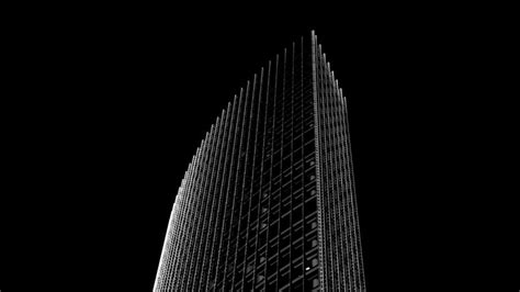 Skyscraper Building Black And White Minimalism Architecture Facade