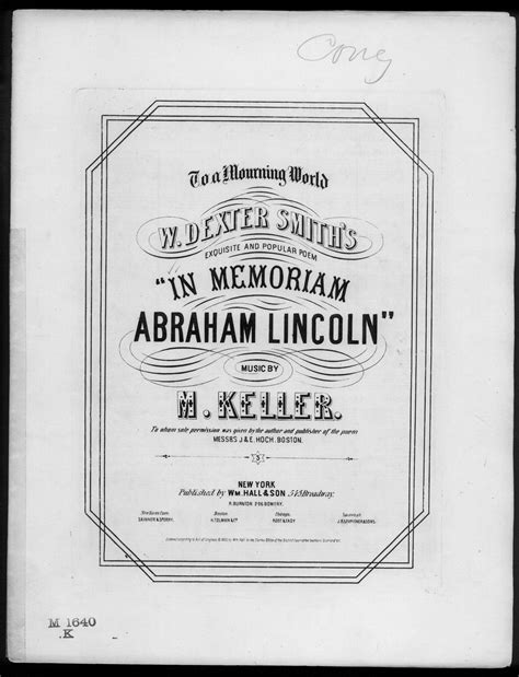 In Memoriam Abraham Lincoln National Chantchoral Work Honoring