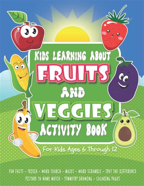 Buy Kids Learning About Fruits And Veggies Activity Book Multiple