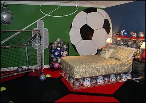 Discover kids' bedroom and nursery ideas that are fashionable and fun Stylish Soccer Themed Bedroom Design For Boys (37 ...