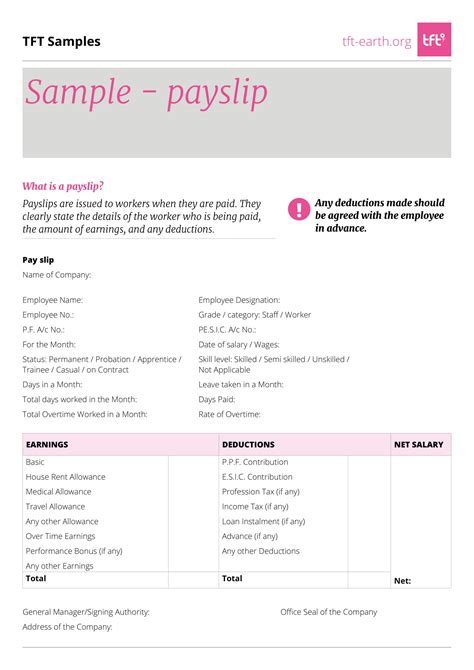 Basic Payslip Template Word Hq Template Documents