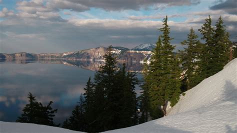 Aerial View Of Crater Lake National Park Oregon Image