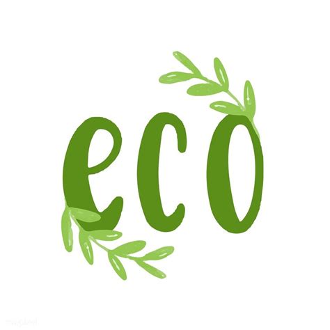 The Word Eco Typography Vector Free Image By