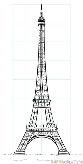 How To Draw The Eiffel Tower Step By Step Drawing Tutorials