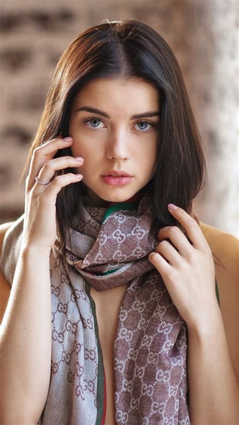 Download X Wallpaper Woman Woman Model Pretty Stare Brunette Samsung Galaxy Mini S