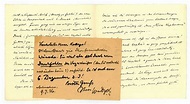 Dyck, Walther von Eigenh. Brief mit U. und eh. Postkarte mit U ...