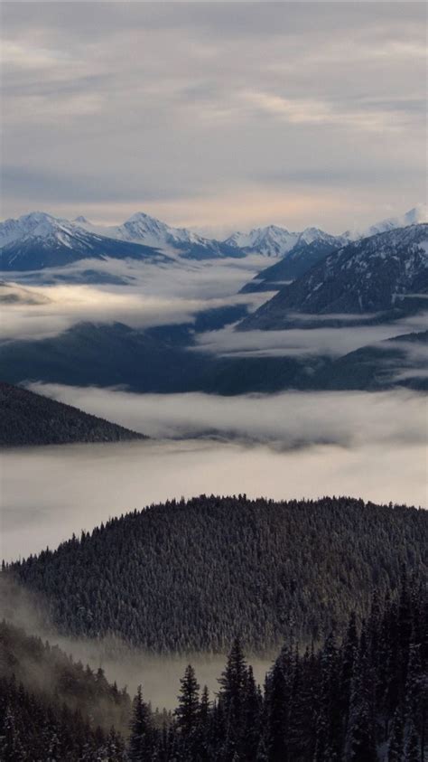 Pin By Evanescentwitch On Wallpapers Foggy Mountains Aerial