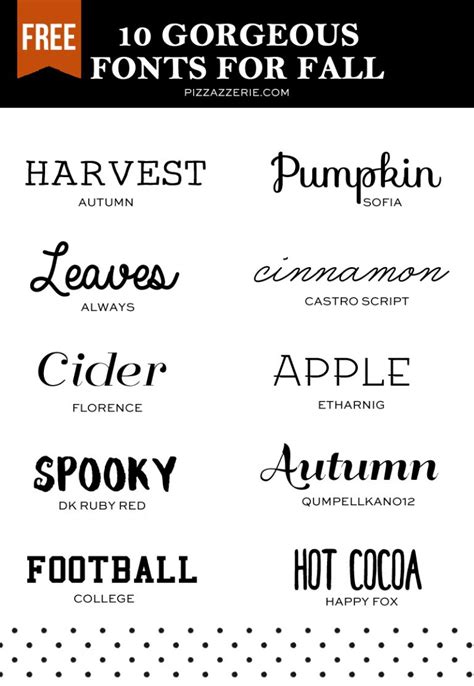 10 Fall Fonts To Download Now Pizzazzerie