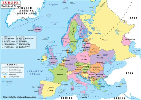 How many countries in europe. Labeled map of Europe with Rivers | World Map Blank and Printable