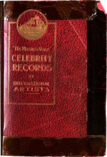 His Masters Voice Celebrity Records 1915 18 British Library