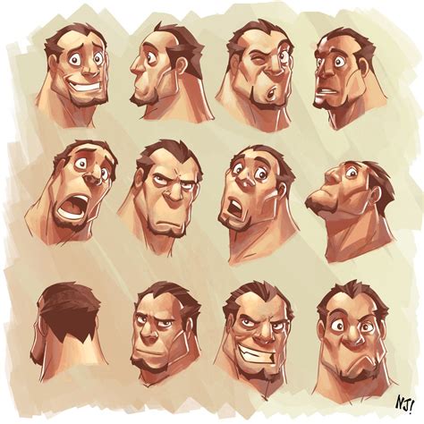 Cartoon Faces Drawing Expressions
