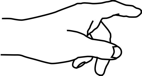 Middle Finger Outline Png