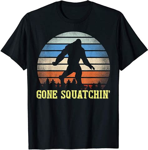 Gone Squatchin Bigfoot Gifts Retro Sasquatch Yeti T Shirt In 2020