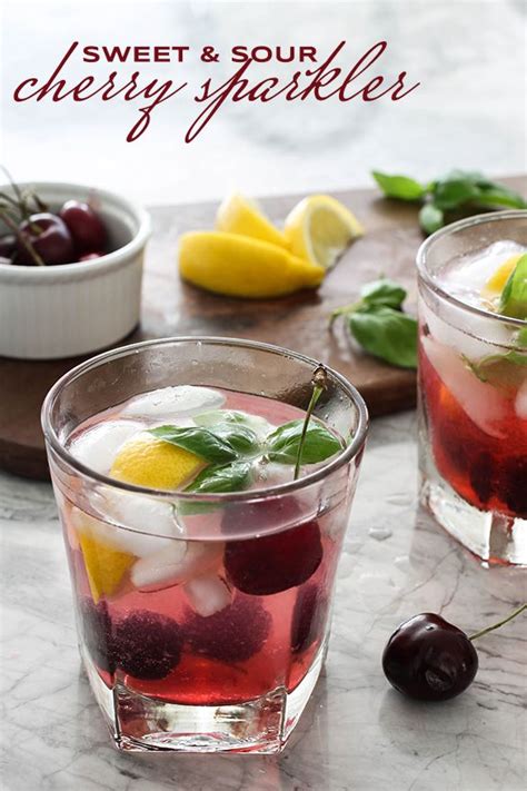 Sweet And Sour Cherry Sparkler Recipe Sour Cherry