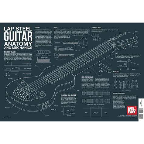 Mel Bay Lap Steel Guitar Anatomy And Mechanics Wall Chart Woodwind