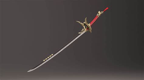 Sword Bakufu Genshin Impact 3d Model By Pinklolo