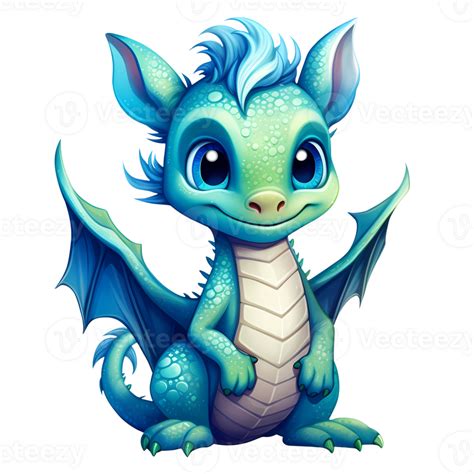 Cute Baby Dragon Clipart Illustration Ai Generative 28753036 Png