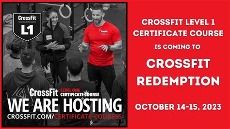 Crossfit Level 1 Course Redemption Fitness Waukesha October 14 To
