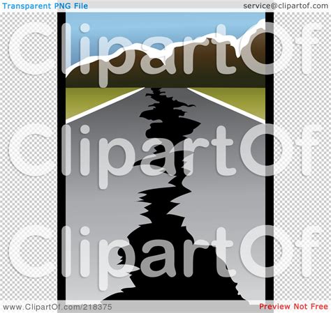 Royalty Free Rf Clipart Illustration Of A Cracked Road Leading To