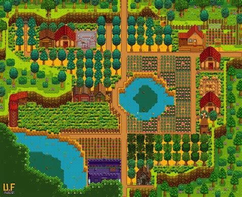 Added new beach farm layout. My WILDERNESS FARM | Stardew valley, Stardew valley layout ...