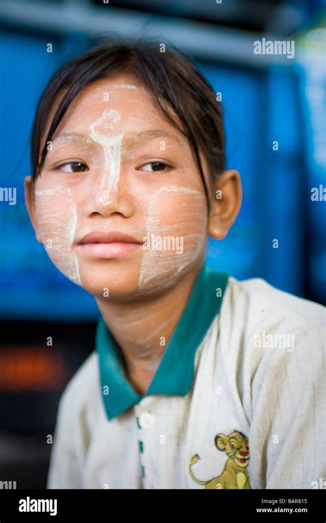 Portrait Of A Burmese Girl Burma Stock Photo Alamy