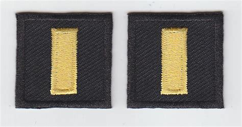 2 Capt Captain Gold On Black Rank Insignia Collarlapel Patches 125