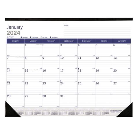 Duraglobe Monthly Desk Pad Calendar 2023