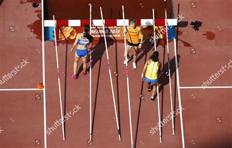 Athletes Put Their Poles On Steeplechase Editorial Stock Photo Stock