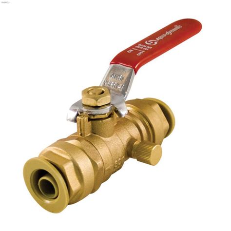 Aqua Dynamic 3 4 Push Fit Forged Brass Full Port Ball Valve With Drain Air Filters Kent