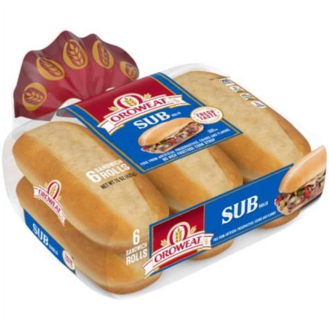 Oroweat Sub Sandwich Rolls 6 Ct 15 Oz Ralphs
